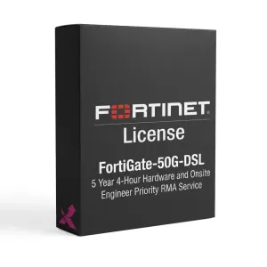 FortiGate-50G-DSL – Service RMA prioritaire avec remplacement du matériel sous 4 heures et intervention sur site