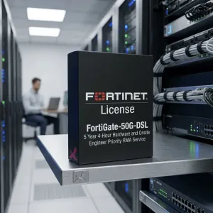 FortiGate-50G-DSL – Service RMA prioritaire avec remplacement du matériel sous 4 heures et intervention sur site
