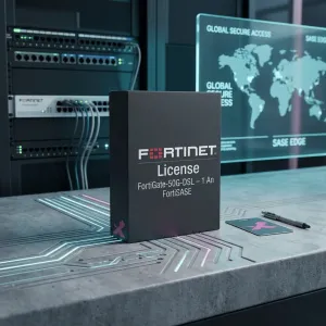 FortiGate-50G-DSL – Abonnement FortiSASE, incluant la gestion dans le cloud et la licence de bande passante.