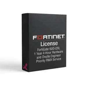 FortiGate-50G-DSL – Service RMA prioritaire avec remplacement du matériel sous 4 heures et intervention d'un ingénieur sur site