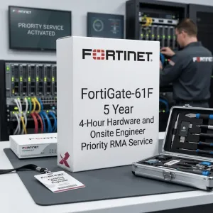 FortiGate-61F – Service RMA prioritaire avec livraison du matériel sous 4 heures et intervention sur site d’un ingénieur