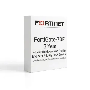 FortiGate-70F – Service RMA prioritaire avec matériel et intervention d’un ingénieur sur site sous 4 heures