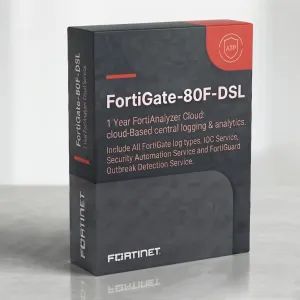 FortiGate-80F-DSL 1 an FortiAnalyzer Cloud: enregistrement et analyse centralisés basés sur le cloud.