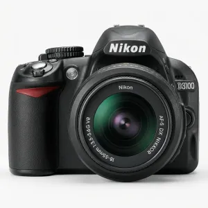 Appareil photo numérique Reflex Nikon D3100  14.2 Kit + Objectif VR 18-55 mm + Objectif VR 55-200 mm Noir