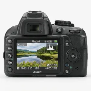 Appareil photo numérique Reflex Nikon D3100  14.2 Kit + Objectif VR 18-55 mm + Objectif VR 55-200 mm Noir