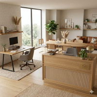 Bureau - Table de réunion - Comptoir d'accueil